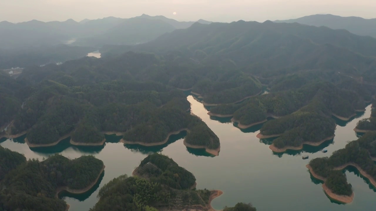 安徽太平湖秀湖村航拍视频素材