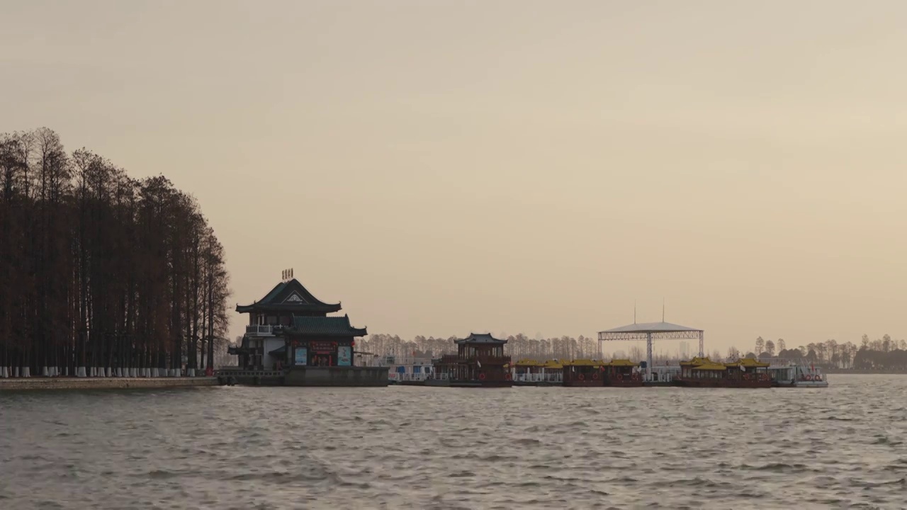 武汉东湖城市风光视频素材