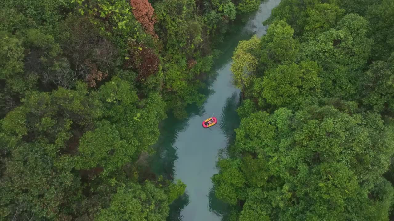 贵州荔波小七孔景区雨后视频素材