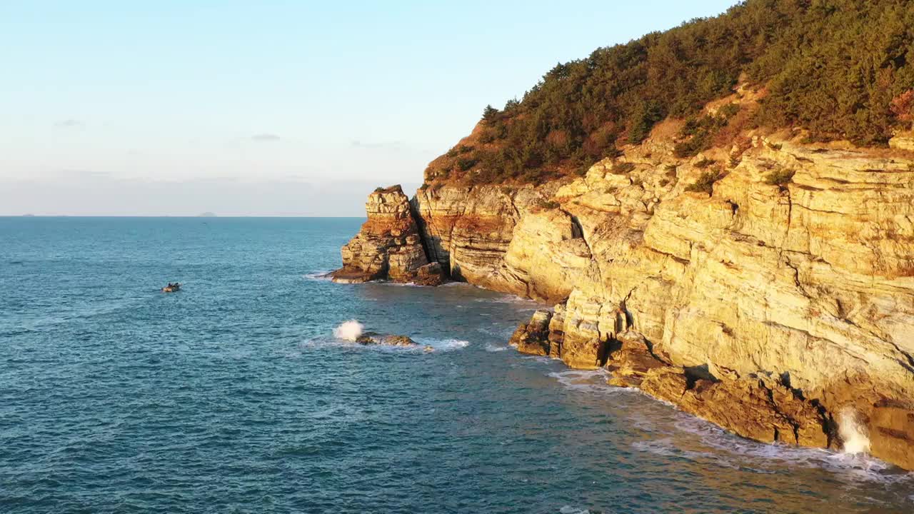 海岸，层岩地形视频素材