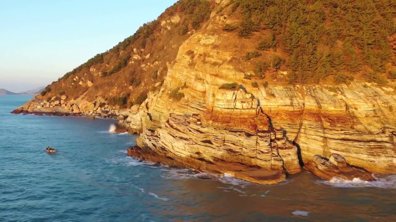 海岸，层岩地形视频素材