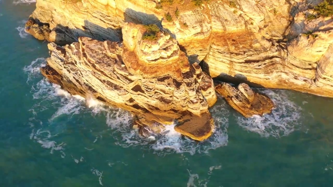 海岸，层岩地形视频素材