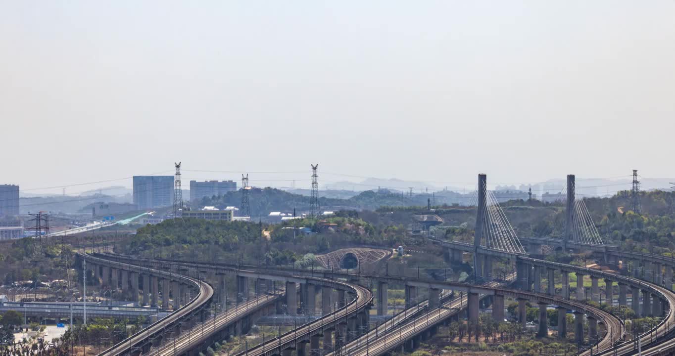 【8K】城市交通高速铁路线视频素材