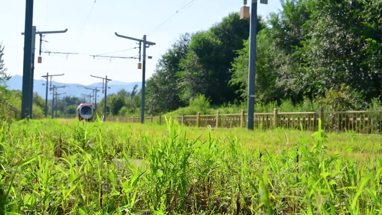 观光车轻轨地铁列车视频素材