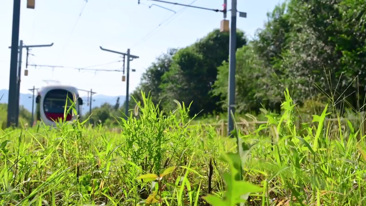 观光车轻轨地铁列车视频素材