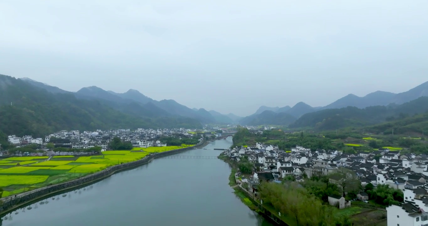 安徽省宣城市绩溪县龙川乡村田园风光和村庄居住环境视频素材