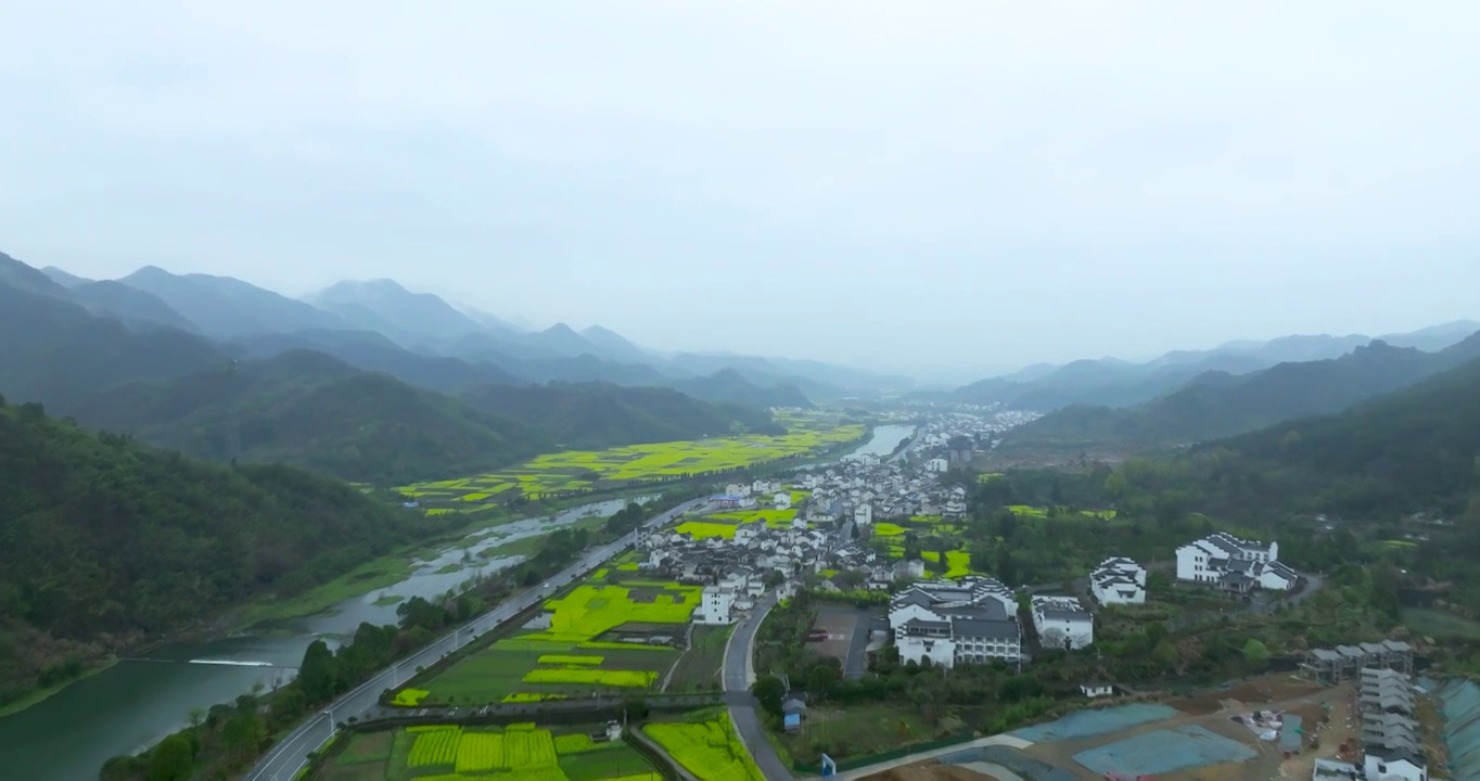 安徽省宣城市绩溪县龙川乡村田园风光和村庄居住环境视频素材