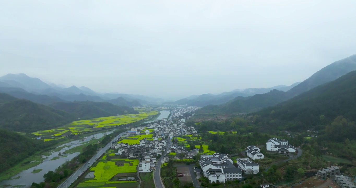 安徽省宣城市绩溪县龙川乡村田园风光和村庄居住环境视频素材