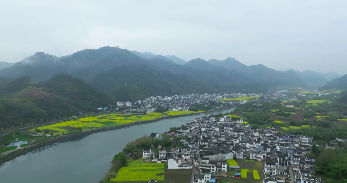 安徽省宣城市绩溪县龙川乡村田园风光和村庄居住环境视频素材