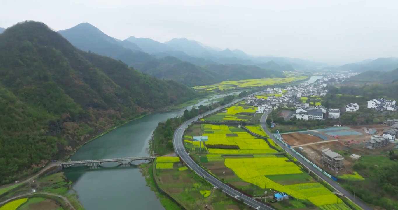 安徽省宣城市绩溪县龙川乡村田园风光和村庄居住环境视频素材