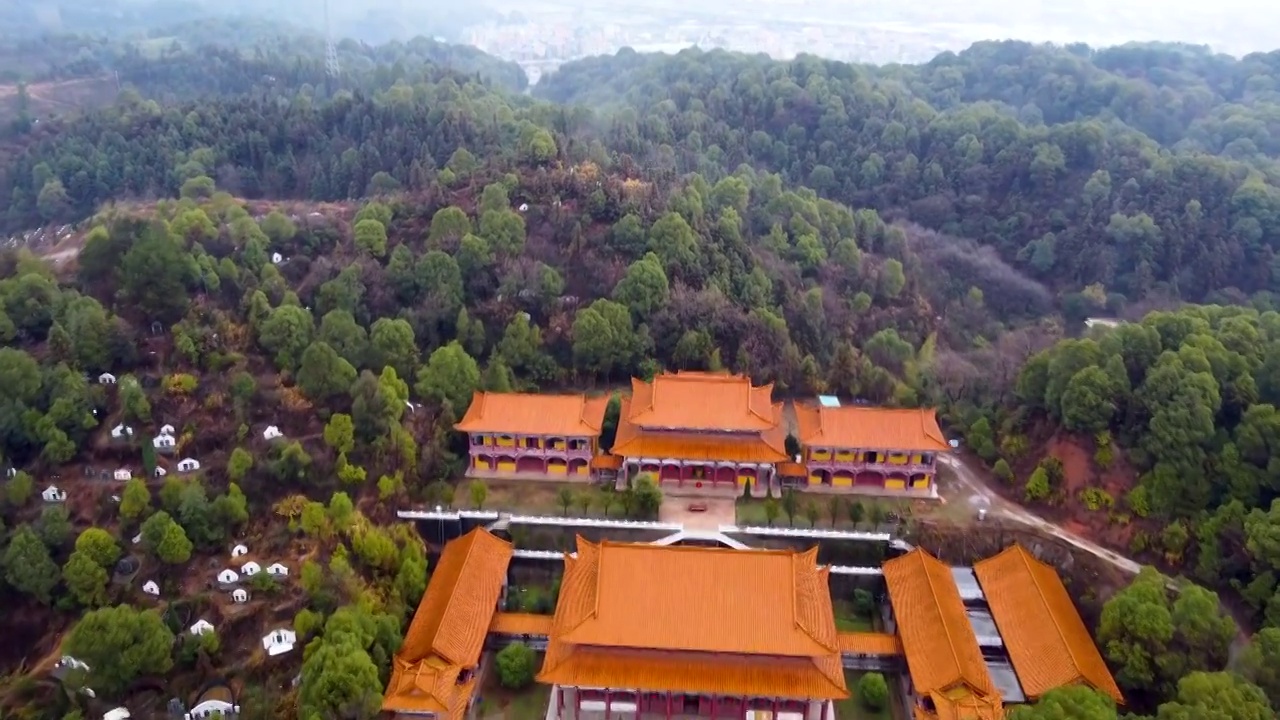 芦溪县 金顶大道 狮山公园 古城山公园 航拍视频素材