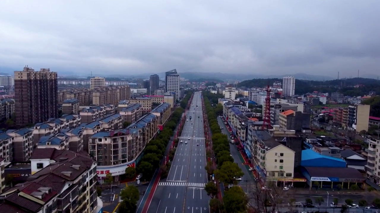 芦溪县 金顶大道 狮山公园 古城山公园 航拍视频素材