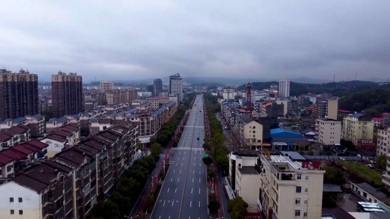 芦溪县 金顶大道 狮山公园 古城山公园 航拍视频素材