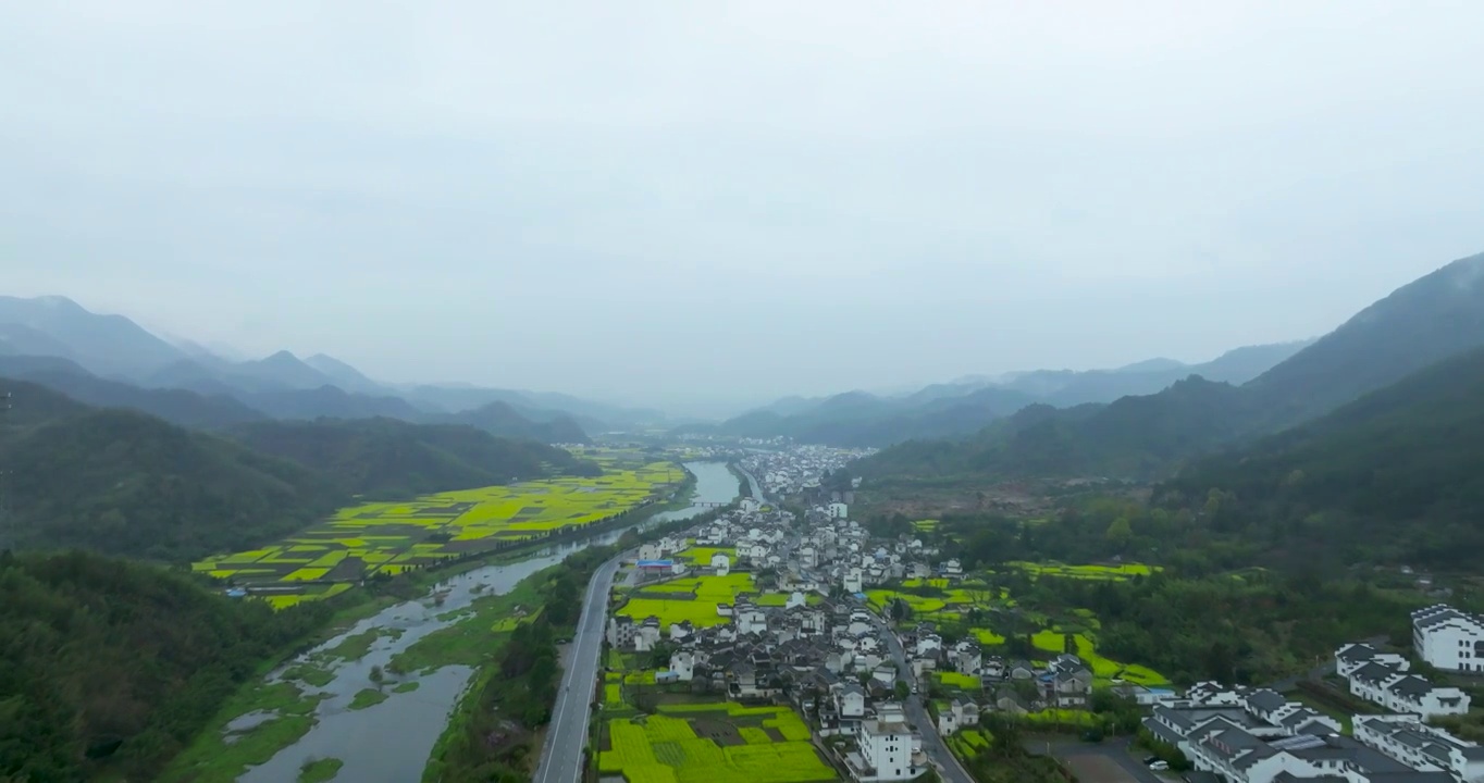 安徽省宣城市绩溪县龙川乡村田园风光和村庄居住环境视频素材