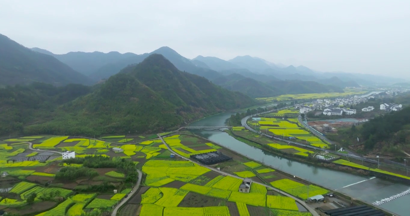 安徽省宣城市绩溪县龙川乡村田园风光和村庄居住环境视频素材