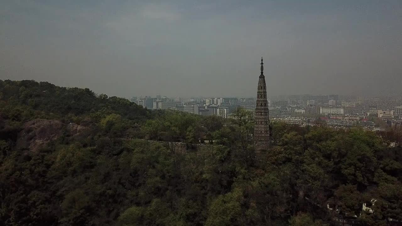 杭州西湖宝石山宝石塔视频下载