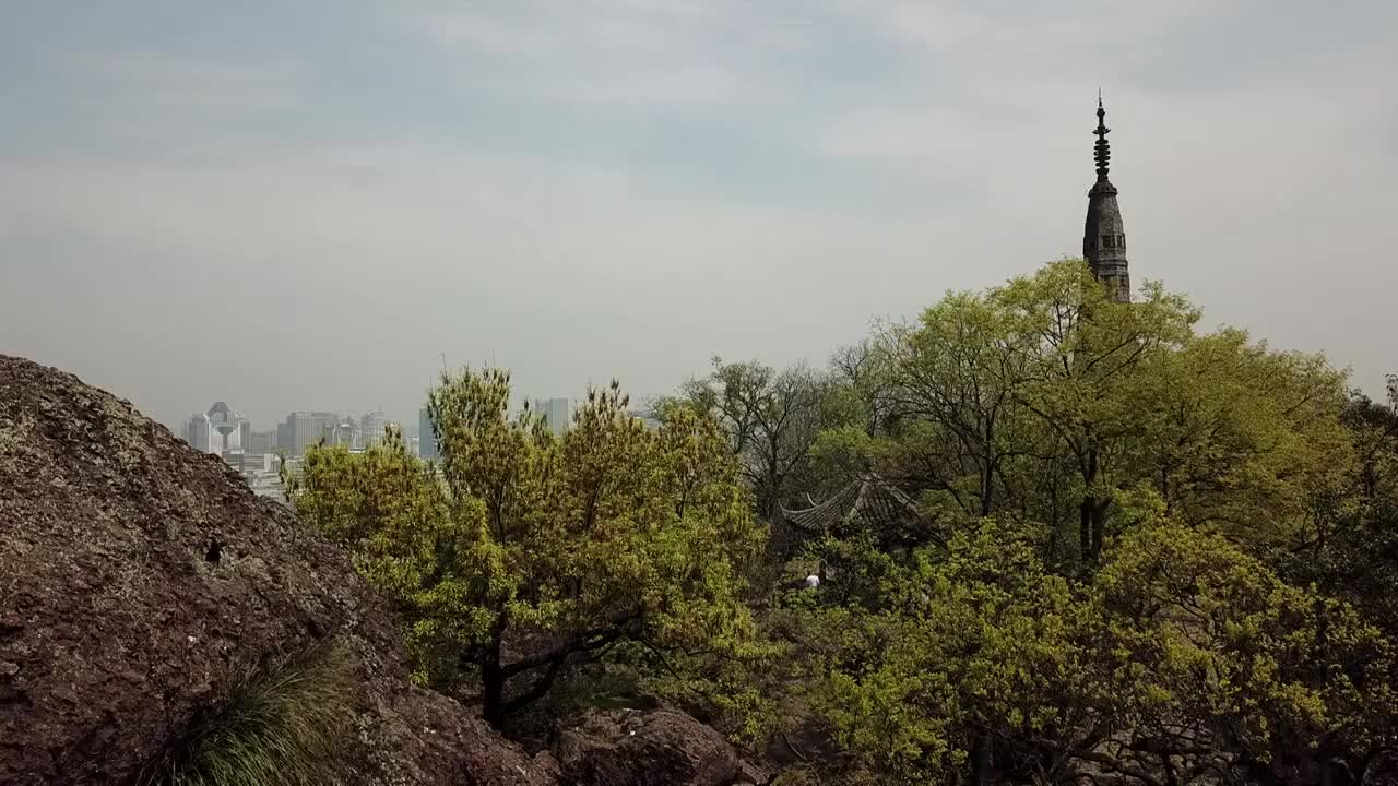 杭州西湖宝石山宝石塔视频素材