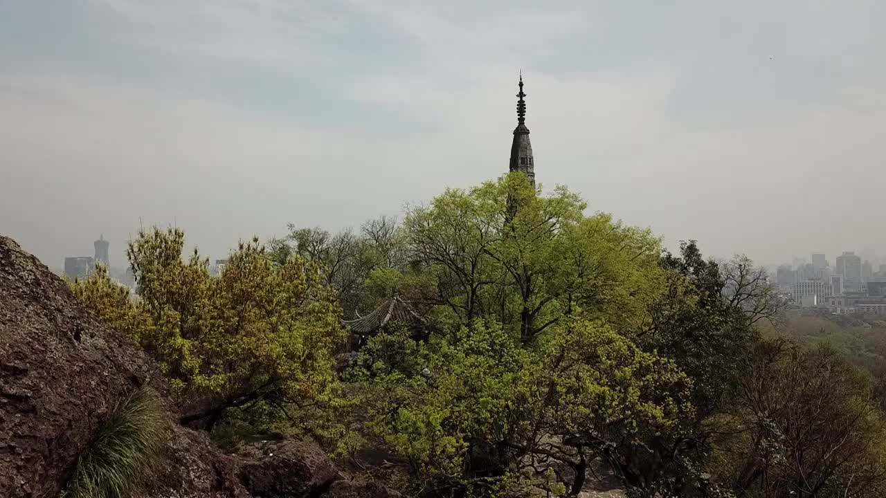 杭州西湖宝石山宝石塔视频素材