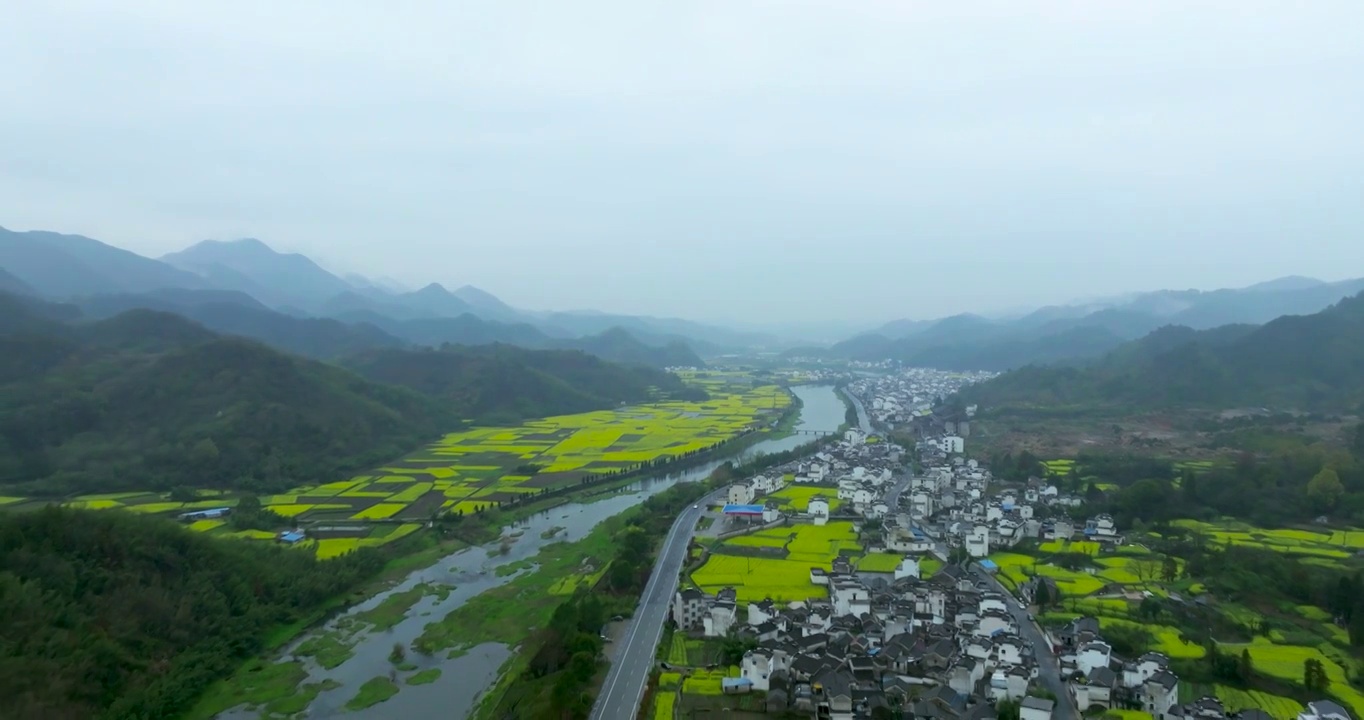 安徽省宣城市绩溪县龙川乡村田园风光和村庄居住环境视频素材