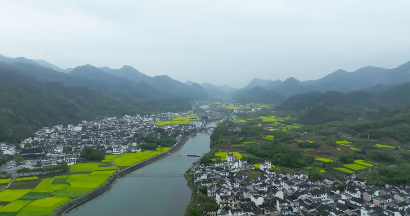 安徽省宣城市绩溪县龙川乡村田园风光和村庄居住环境视频素材