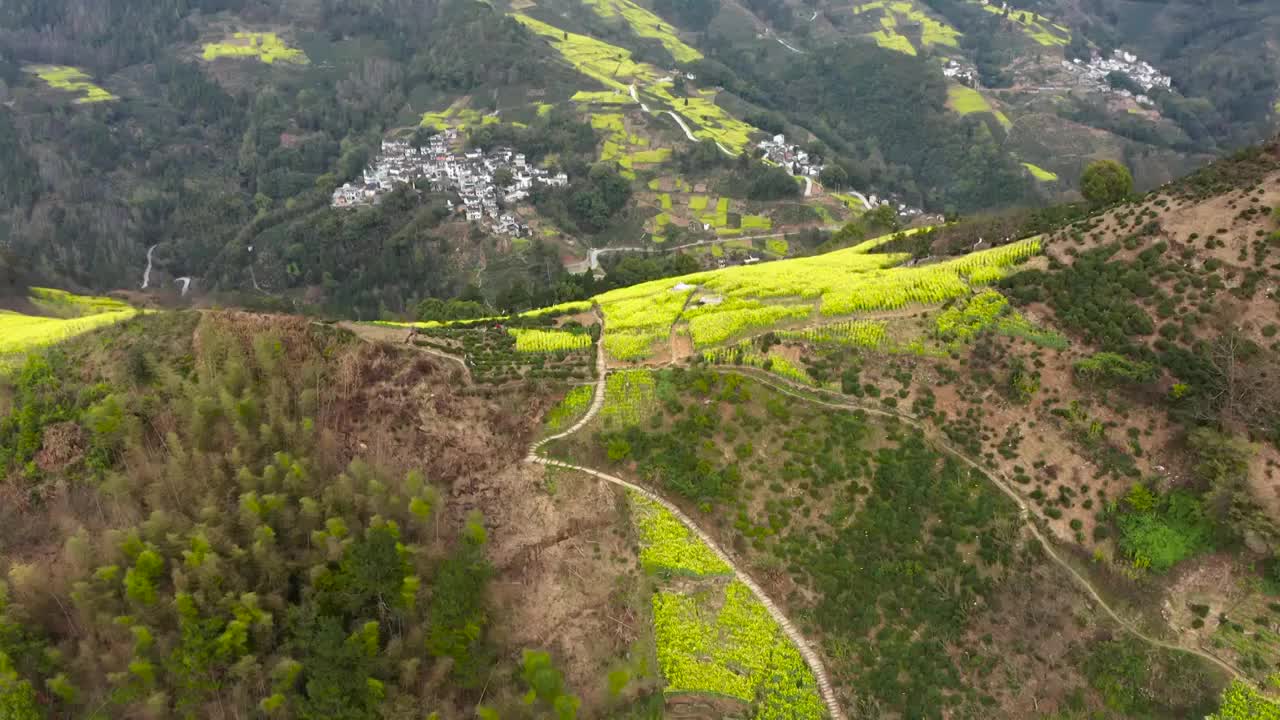 安徽歙县武阳乡峰山村风光航拍合集视频素材