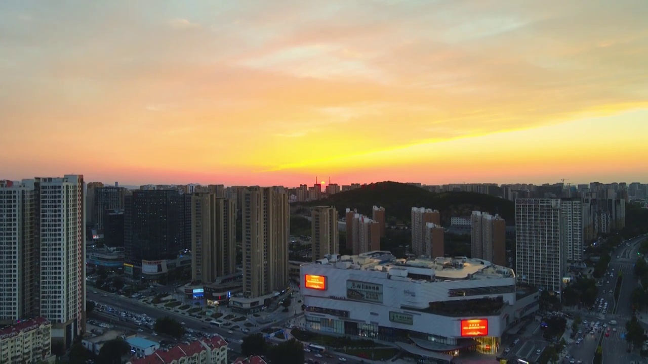 青岛海滨夕阳晚霞视频素材