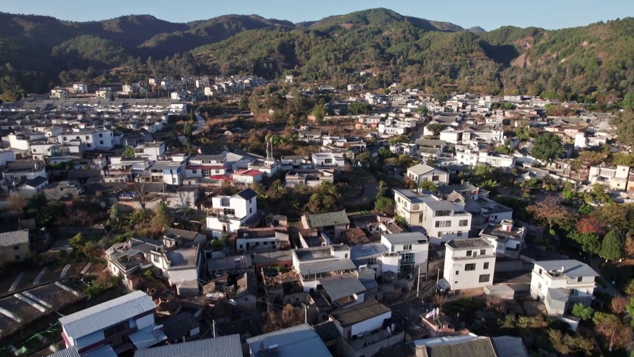 航拍云南建水团山民居视频素材