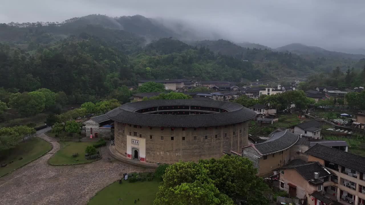 福建永定土楼景区的振成楼视频素材