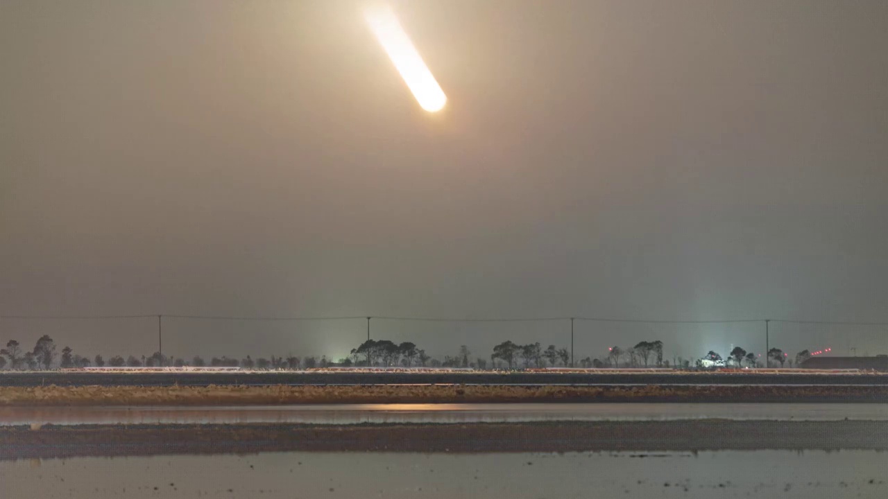 上海崇明东滩星空4k延时视频素材