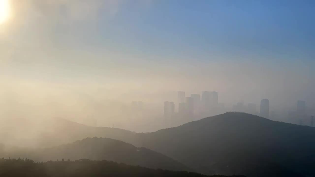 大连莲花山云海视频素材