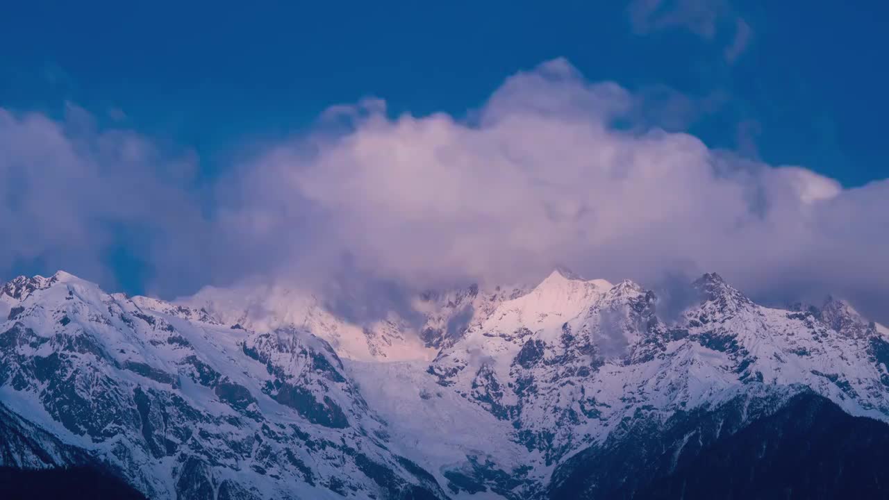 梅里雪山延时素材视频素材