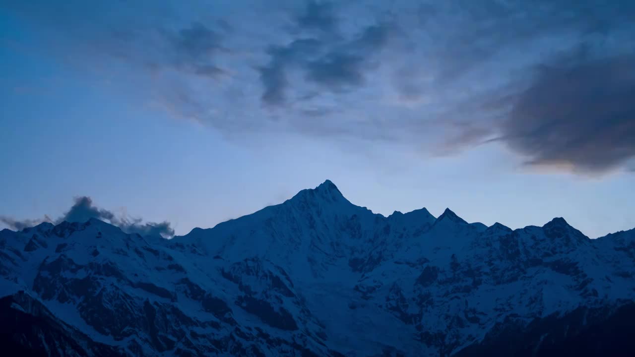 梅里雪山延时素材视频素材