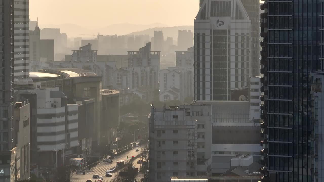 无锡市梁溪区-无锡城市风光-人民中路视频素材