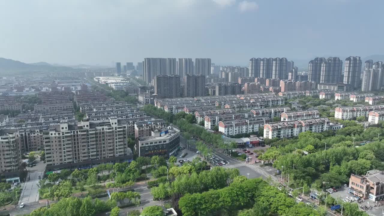 江苏省常州市溧阳市城区视频素材