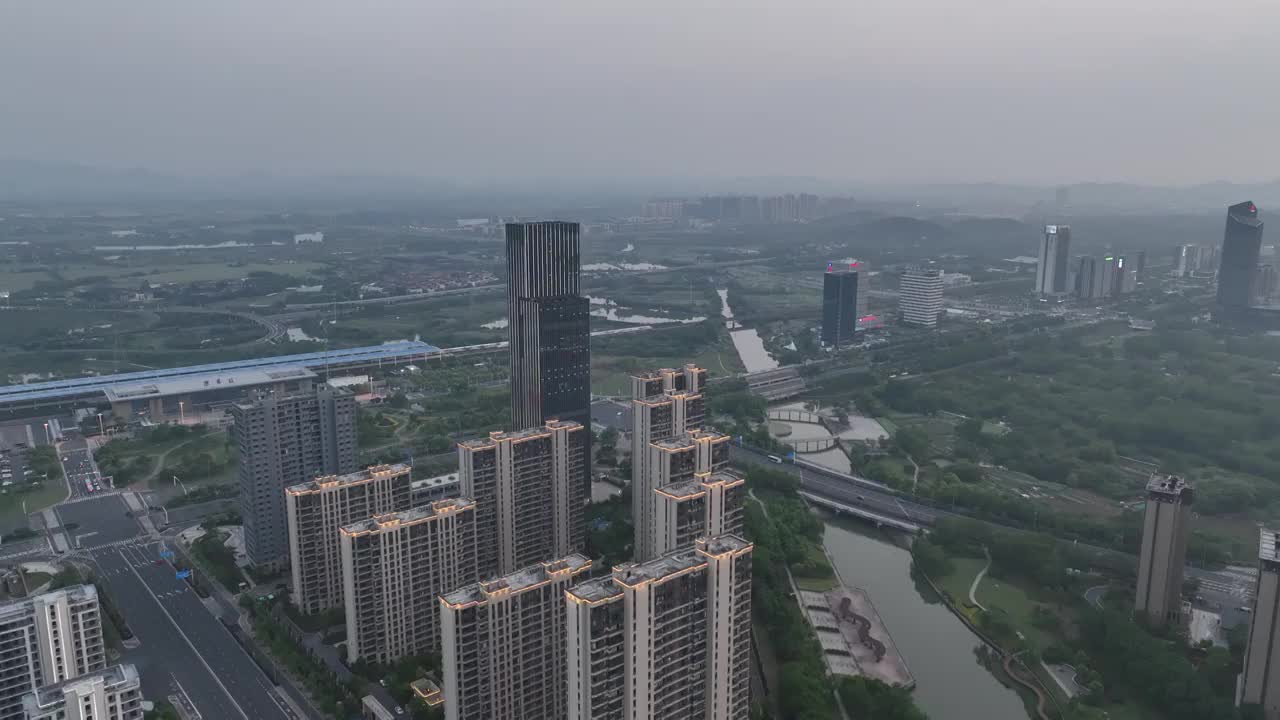 江苏省常州市溧阳市城区-溧阳站视频素材