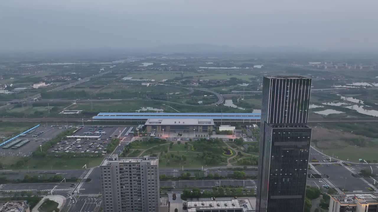 江苏省常州市溧阳市城区-溧阳站视频素材