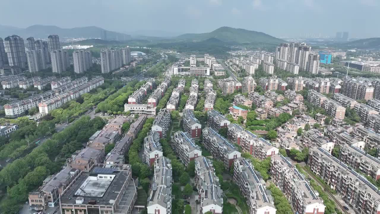 江苏省常州市溧阳市城区-永定路视频素材