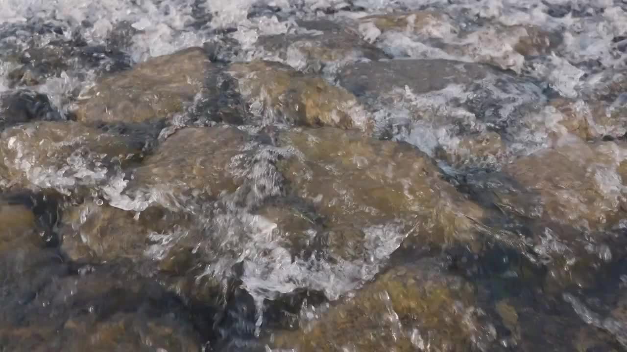 自然溪水河流视频素材