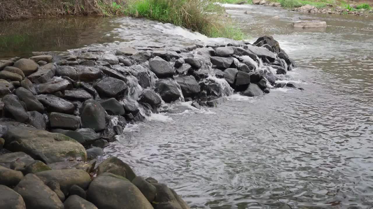 自然溪水河流视频素材