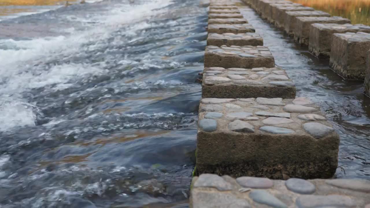 自然溪水河流视频素材