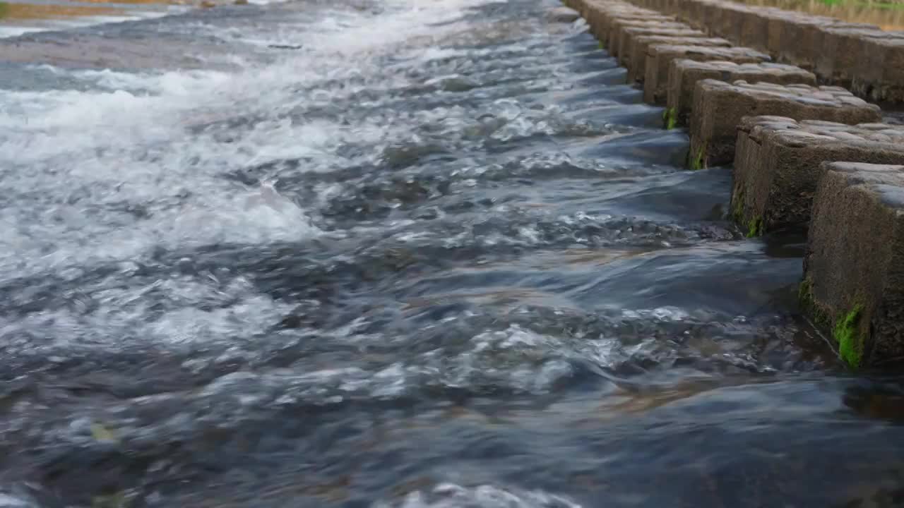 自然溪水河流视频素材