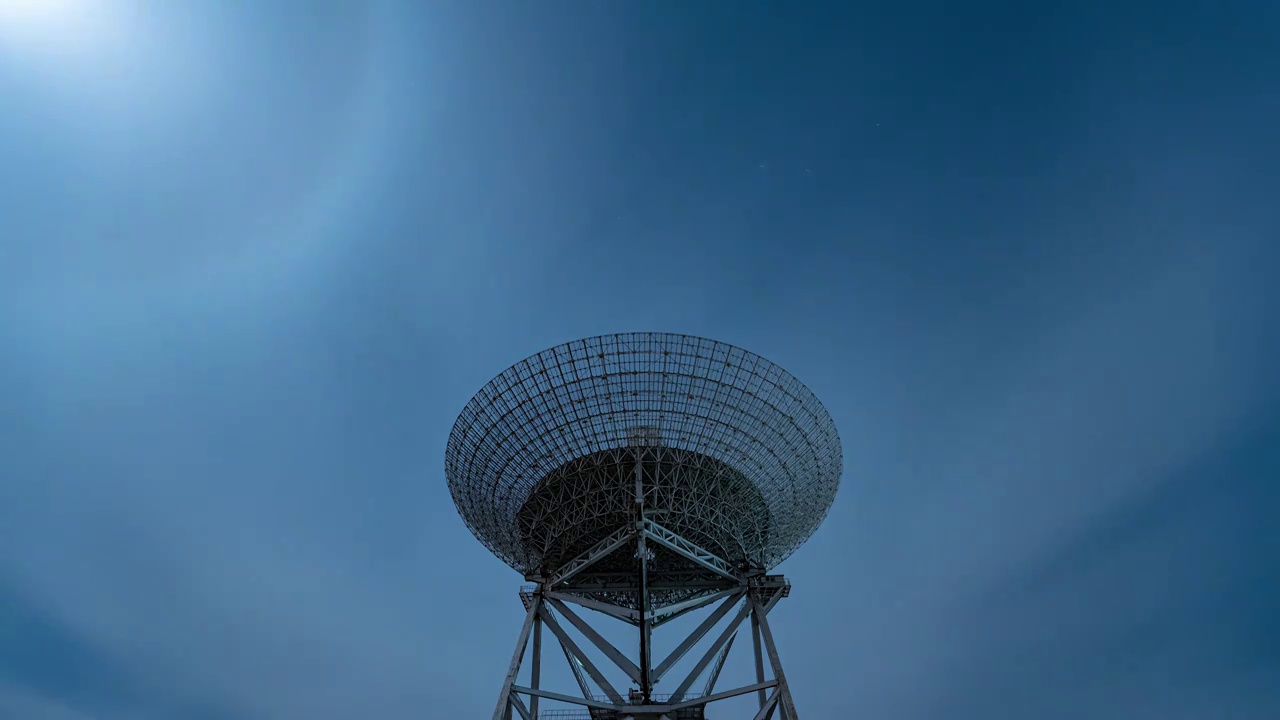 北京市密云不老屯天文台月晕星空延时视频素材