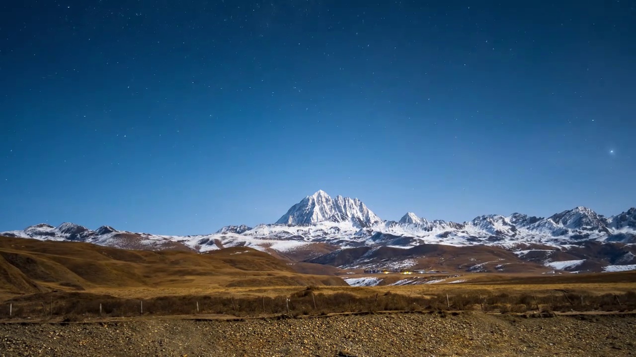 雅拉雪山延时素材视频购买