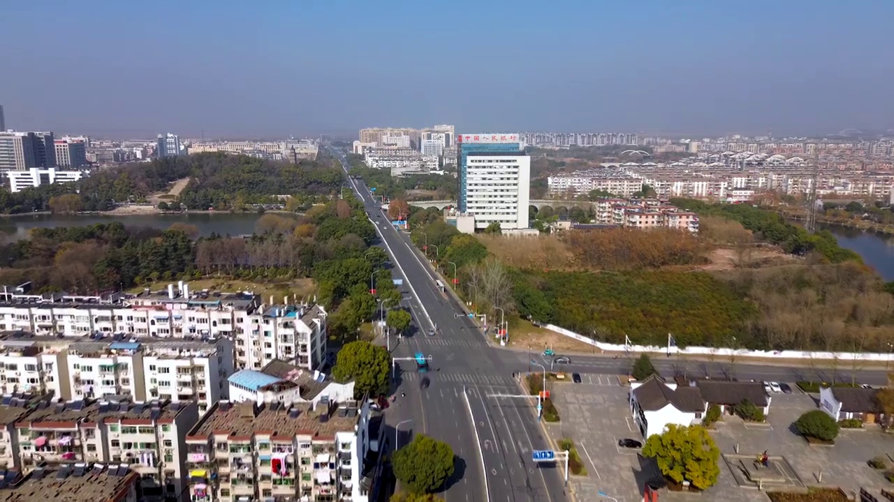 池州 清溪映月公园 汇景桥 百荷公园 东湖中路 清风西路 和泰星城视频素材