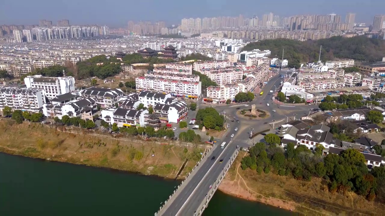 池州 三台山公园 西门大转盘 秋浦西路 杏花村 通达广场 第二人民医院 职业技术学院 商之都视频素材