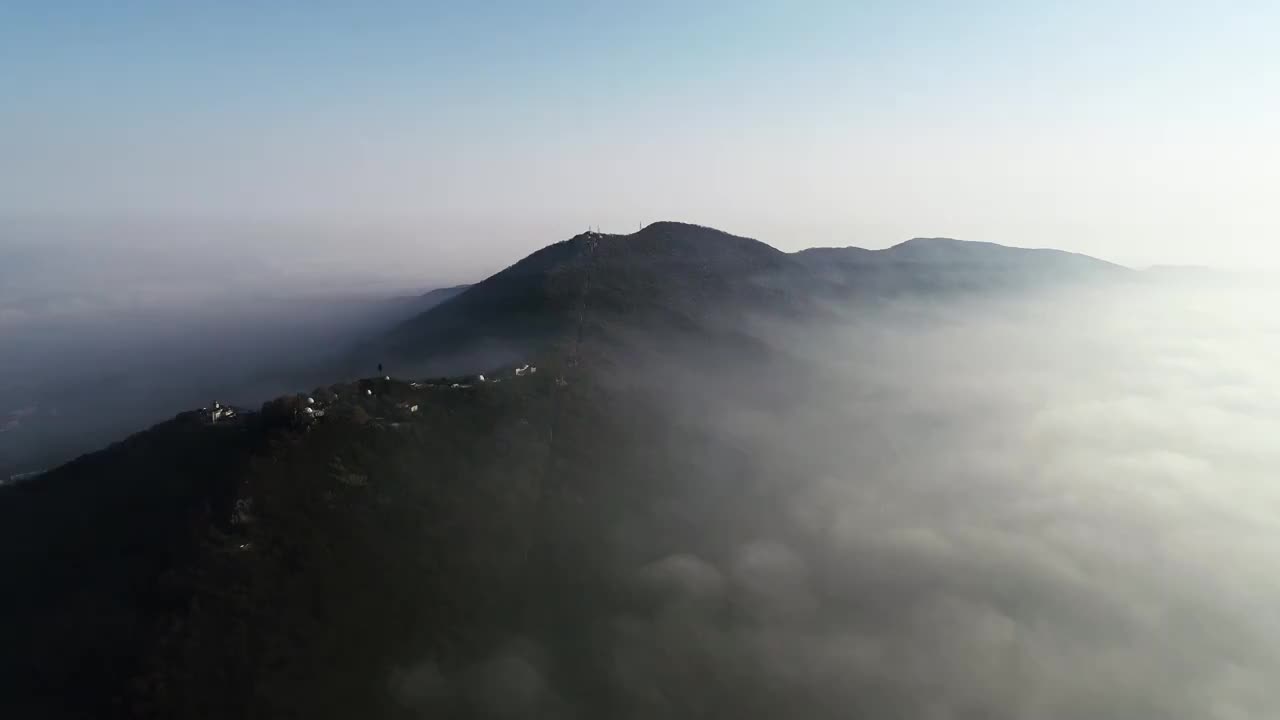 冬日平流雾南京紫金山视频素材