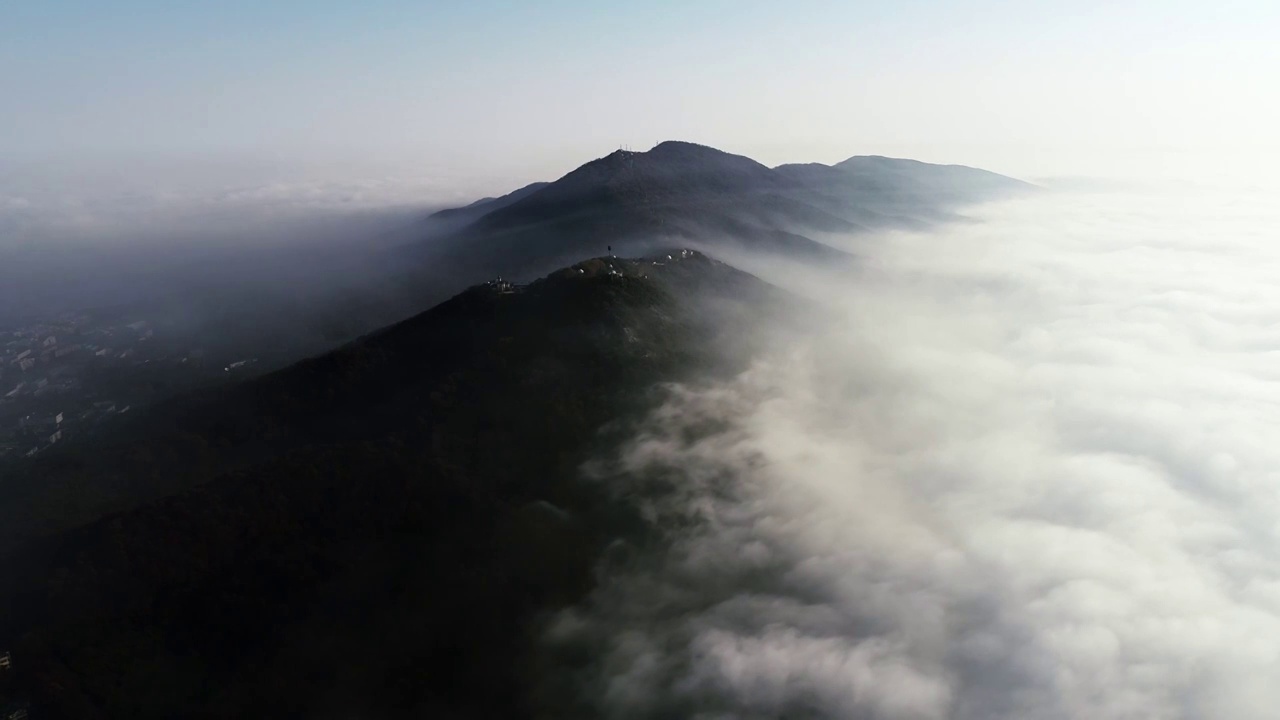 冬日平流雾南京紫金山视频素材