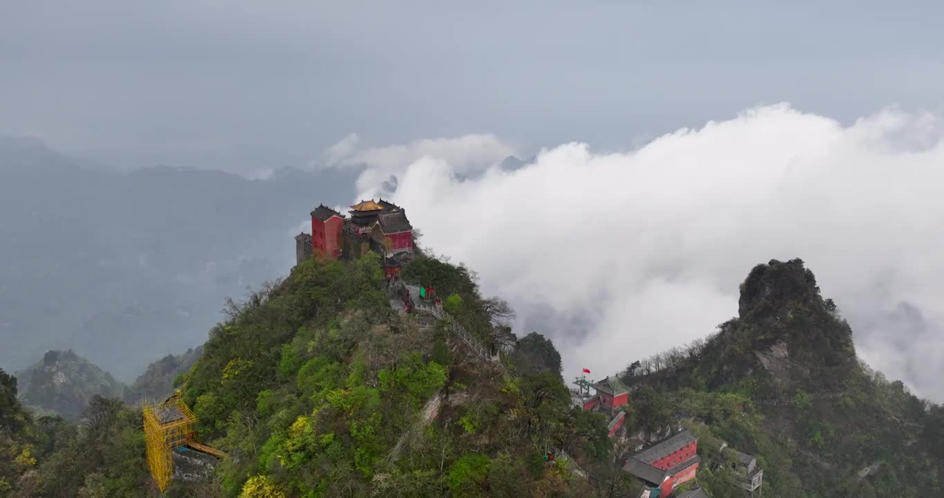 湖北十堰：道教名山武当山风光视频素材