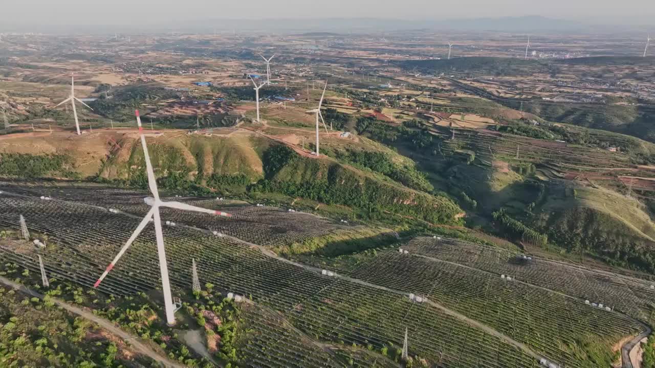 新能源风力发电电力清洁能源视频素材