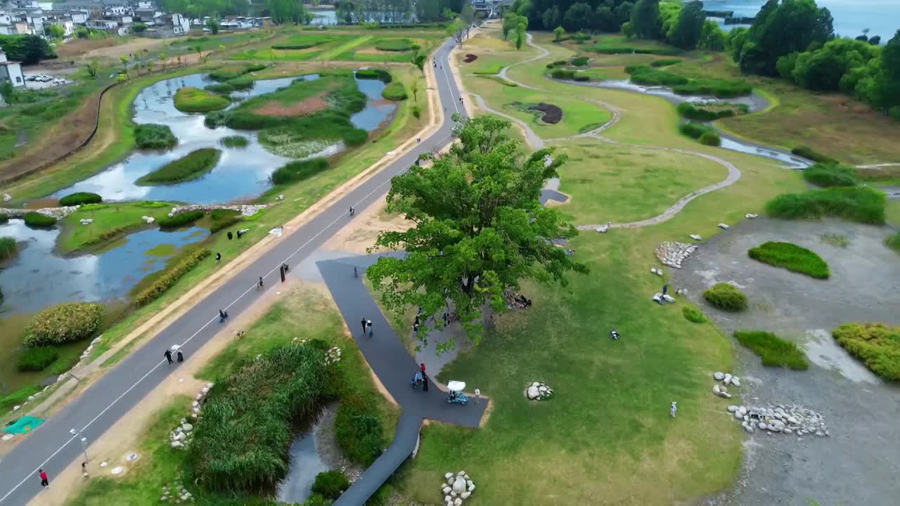 航拍大理喜洲夏日风光视频素材